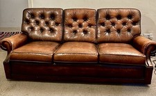 3 Seats Vintage Leather Sofa